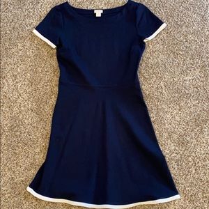 Navy short sleeved dress